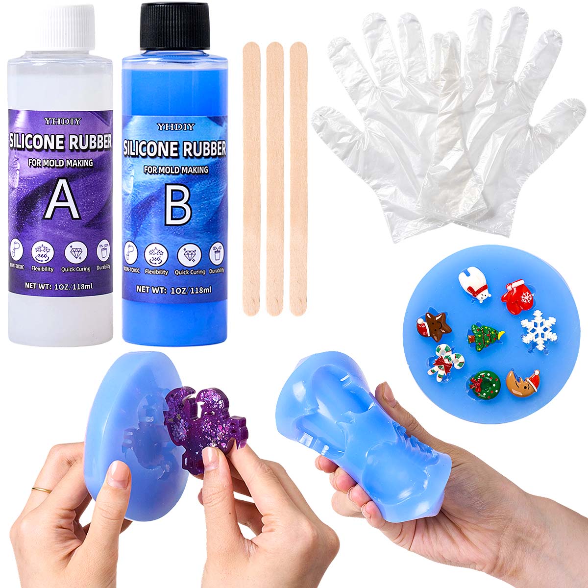 Soap Making Experiment - 118ml/296ml Silicone Mold Making Kit for