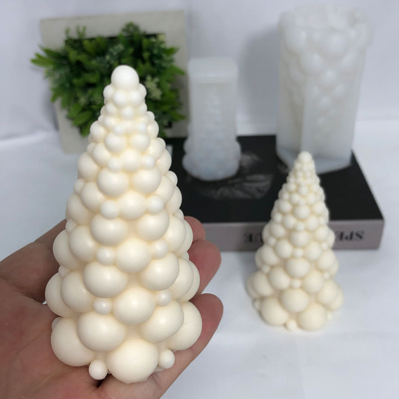 Soap Making Experiment - 3D Bubble Christmas Tree Silicone Candle