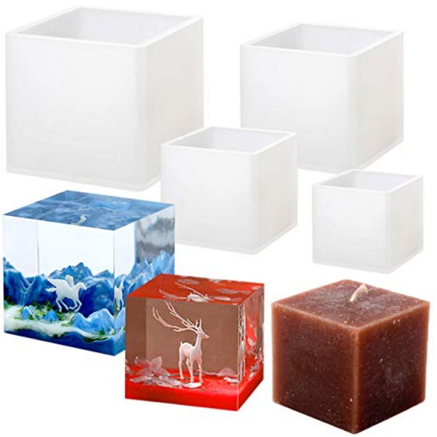 Soap Making Art - 4 Pack Square Resin Molds -