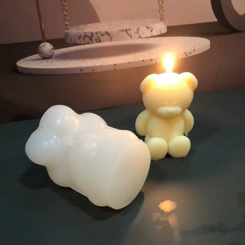 3D Bear Silicone Candle Mold D - مراجعة Soap Making Experiment وسعره
