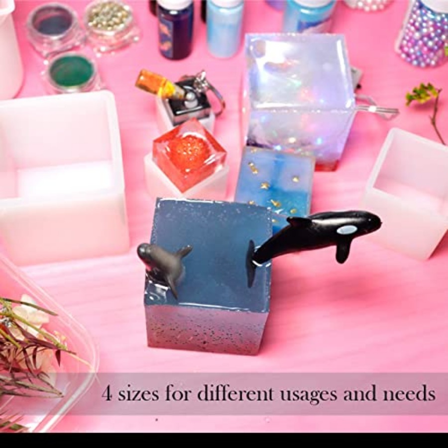 4 Pack Square Resin Molds - 4  - مراجعة Soap Making Art وسعره
