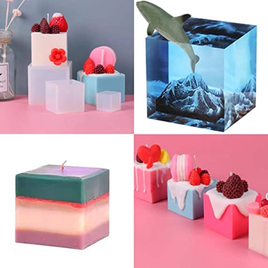 4 Pack Square Resin Molds - 4  - مراجعة Soap Making Art وسعره