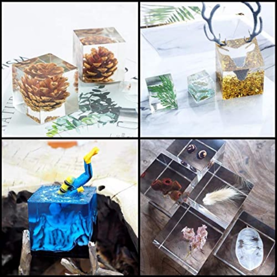 4 Pack Square Resin Molds - 4  - مراجعة Soap Making Art وسعره