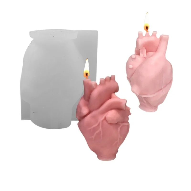 DIY Human Heart Silicone Candl - مراجعة Soap Making Experiment وسعره