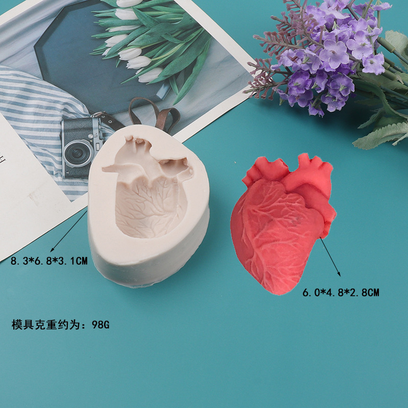 DIY Human Heart Silicone Candl - مراجعة Soap Making Experiment وسعره