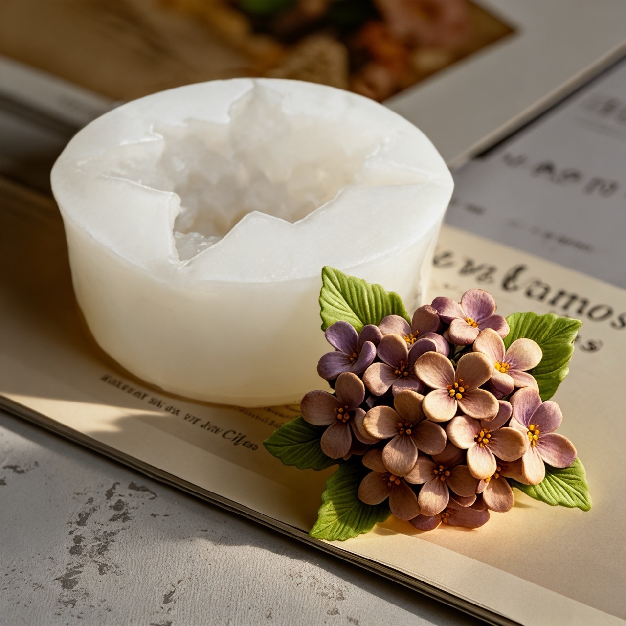 2-Piece 3D Rose and Lilac Sili - مراجعة Soap Making Art وسعره