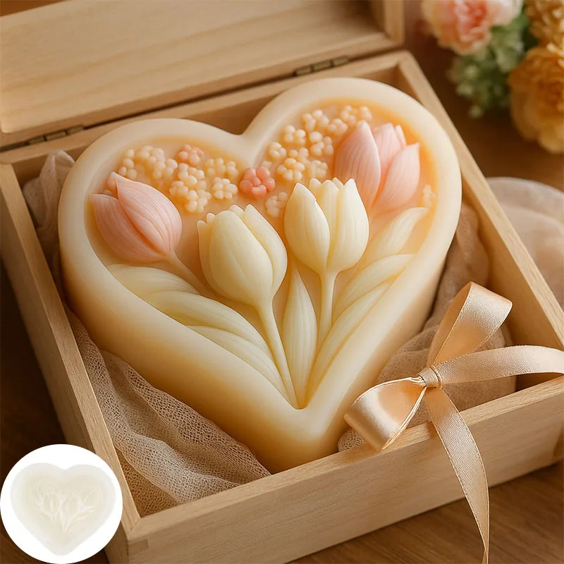 Silicone Mold for Heart-shaped - مراجعة Soap Making Experiment وسعره