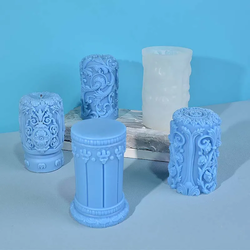 Carved Roman Column Candle Sil - مراجعة Soap Making Art وسعره