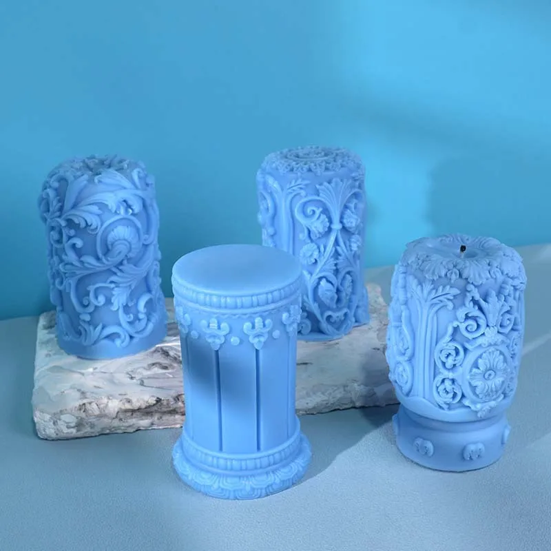 Carved Roman Column Candle Sil - مراجعة Soap Making Art وسعره